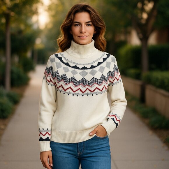 Vince Camuto Fair Isle Sweater - Picture 1 of 8